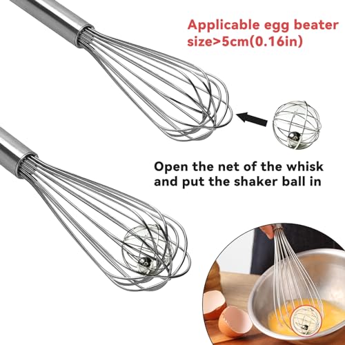 SNAIL GARDEN 3 Pcs Shaker Balls - Stainless Steel Protein Mixing Ball for Shaker Bottles and Liquid Mixing