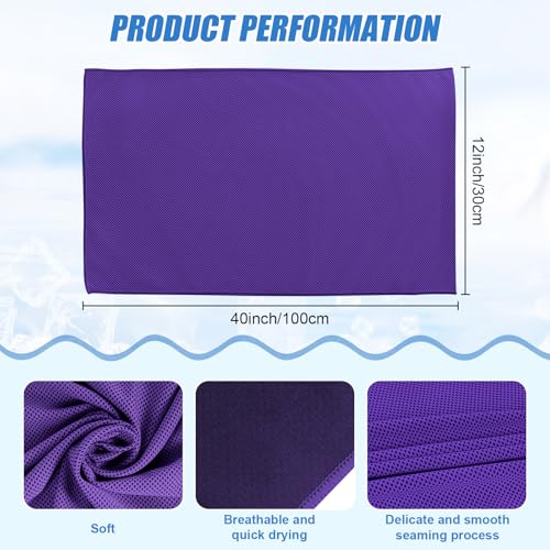 4 Pack Cooling Towels for Neck and Face, Hot Weather Neck Wrap Coolers for Gym Yoga Workout Sweat Towel(Y-4PACK-04) - color: Y-4pack-04
