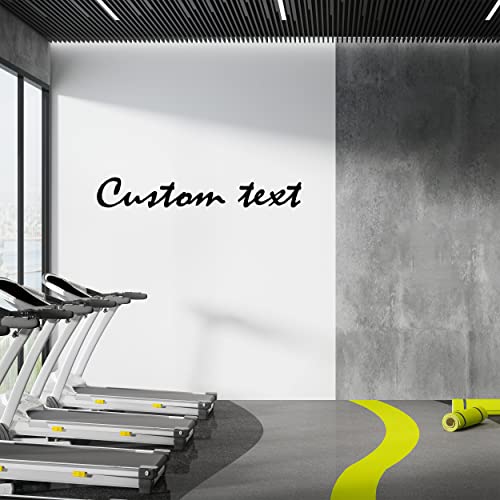 Gym Home Fitness Decal with Custom Text - Custom Vinyl Lettering for Walls Doors Windows - Inspiring Text Gym Vinyl Decals for Teens and Adults - color: Dec 14