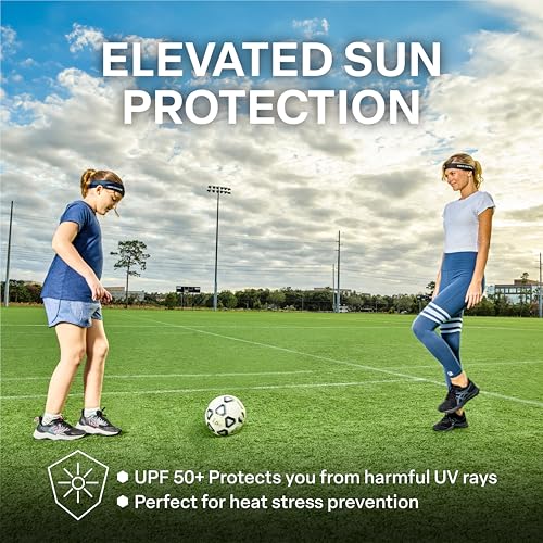 COLD FACTOR Cooling Headband for Women and Men – UPF 50+ Advanced Evaporative Comfort, Instant Cooling Sweatband for Outdoor Sports, Fitness, Yoga, Hiking, Running, and Workout - color: Navy Blue