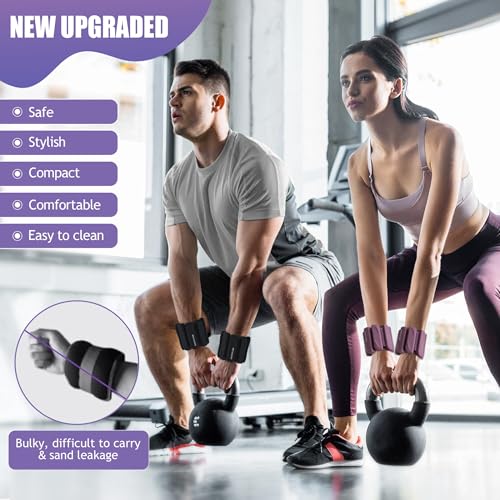 BECOJADDE Ankle Weights Set of 2 (1 lb/2 lb Each) for Women Men Adjustable Wrist Bracelet for Home Gym Weighted Bangles Wristbands Leg Arm Weights for Walking Swimming Running Pilates Yoga Gym - color: Deep Plum, size: 4 Lb Pair (2 Lb Each)