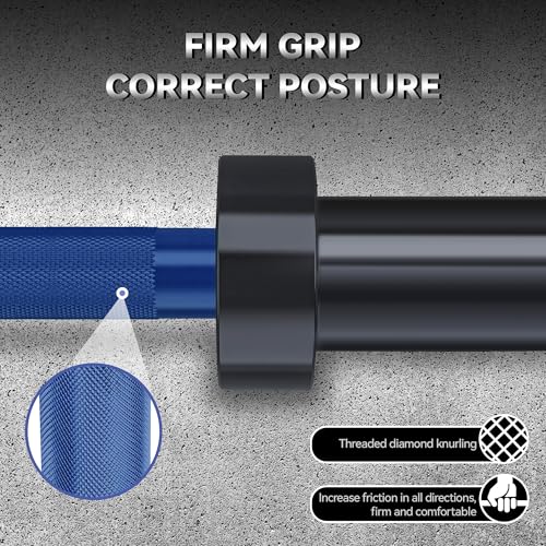 Barbell for Home Gym, 500LB to 1500LB Capacity with Copper Sleeves, for Weightlifting & Powerlifting (Multiple Sizes: 4FT Short b-Ar, 47" EZ Curl b-Ar, 7FT Power b-Ar)