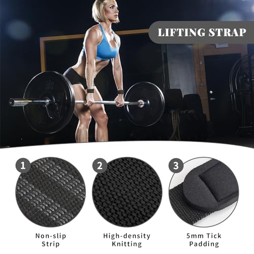 Barbell Pad Set,10 Pcs Barbell Pads for Hip Thrust Squat & Lunges Support,with 2 Workout Ankle Straps, 2 Gym Straps Weight Lifting, 2 Gym Gloves, Resistance Band, Olympic Bar Pad,Carry Bag - color: Black, size: Large-Glove