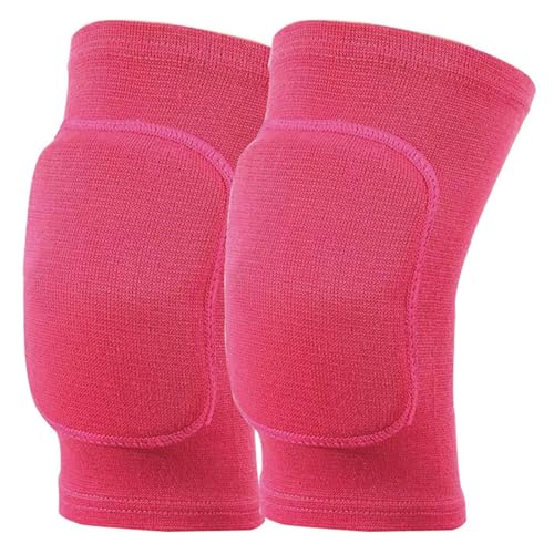Anti slip sponge, soft and breathable men's, women's, girls', and children's red knee pads suitable for sports scenes such as volleyball, football, dance, yoga, wrestling, running, cycling, etc (red, Large) - color: red, size: Large