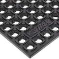 NoTrax 543S0033BL 543 Cushion-Tred 3' x 3' Black Safety Anti-Fatigue Drainage Mat - size: 7/8 inches x 3 feet x 3 feet