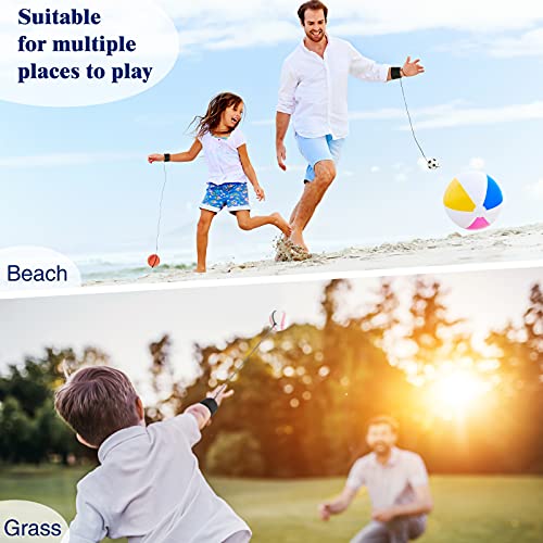 Skylety 6 Pcs Wrist Return Ball on a String 2.48 Inch Rebound Sport Balls with Elastic Strap Soccer Basketball Baseball Practice Party Favors Wrist Exercise and Fun Play for Kids Adults - size: 1.85 Inch