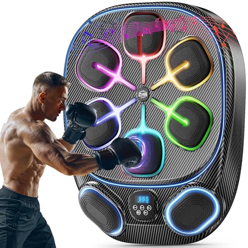 2025 Music Boxing Training Machine for Adults Fitness Equipment Durable Dummy Punching Bag Boxing Machine - Large - color: Carbon Texture