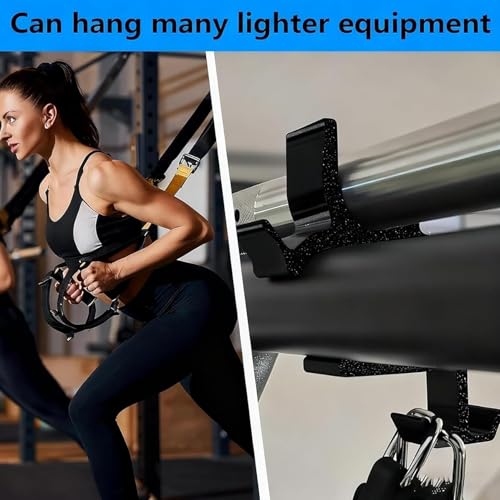 Compatible with Speediance Gym Monster 2 Barbell and Accessories Holder, 2-Pack Top-Frame Mount with D-Rings and Carabiners