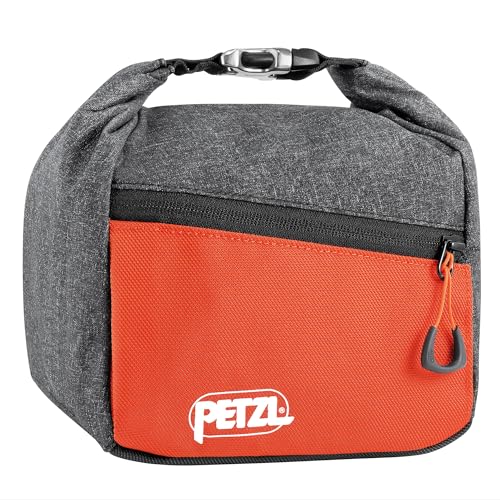 Petzl SAKAB Rock Climbing Chalk Bag | Large, Roll-Top Bouldering Chalk Bucket - color: Grey