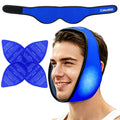 ZNÖCUETÖD Wisdom Teeth Ice Pack Face Head Wrap for Wisdom Teeth Removal Toothache Pain Relief, TMJ, Jaw Ice for Face Oral Surgery, Dental Implant with 4 Reusable Hot Cold Gel Packs (Royal Blue) - color: Royal Blue
