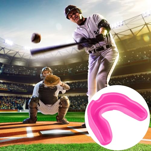 BBTO 20 Pcs Football Mouthguards Bulk | Youth & Adult Mouth Guard No Boil Mouthpiece Adult Youth Braces Soft Mouth Guard for Lacrosse Basketball Hockey Wrestling - color: Pink, size: L