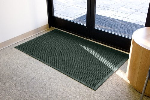 Guardian EG030408 EcoGuard Indoor Wiper Floor Mat, Recycled Plastic and Rubber, 3' x 4', Green - color: Green, size: 3' x 4' (Rectangular)