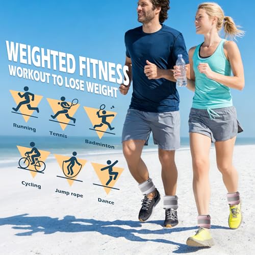 leikefitness Wrist/Ankle Weights Set of 2 (1 lb/2 lb/3 lb/5 lb Each) for Women,Men and Kids, Modularized Leg Weight Straps for Yoga, Walking, Jogging, Aerobics, Gym - color: Blue, size: 2 lb Pair (1 lb Each)