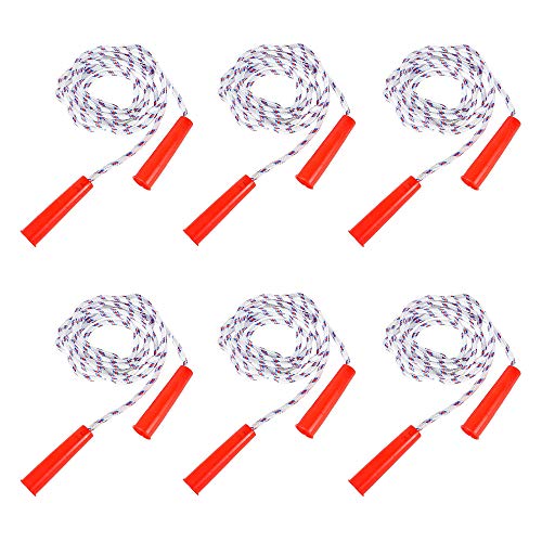 Durable Jump Ropes For Kids, Nylon with Plastic Handles, Indoor & Outdoor Skipping Activity, Party Favors, 84"