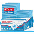 BIGGMED 100 Count Incontinence Bed Pads 40'' x 36'' Tear-Resistant Disposable Underpads Heavy Duty Chucks Pads for Adults, Kids & Elderly | Protection Pads for Bed, Sofa, and Chair - size: 40"x36"- 100 Count (Tear-resistant)