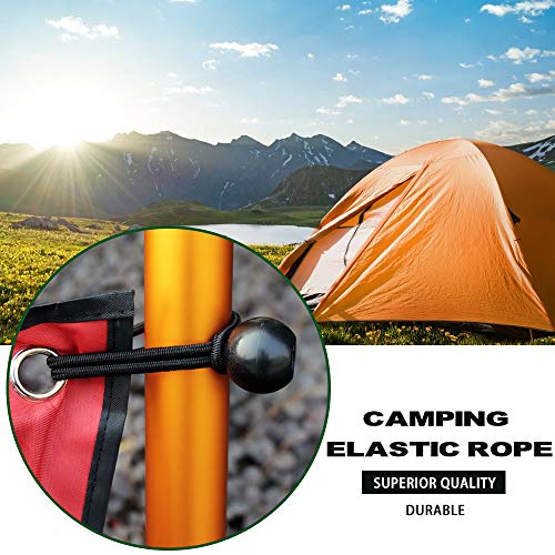 AOPRIE 30 Pack Bungee Balls 9Inches Black Ball Bungee Heavy Duty Heavyweight Tarp Bungee Cords, Weather Resistant Tie Down Strap 4mm Thickness - for Camping, Tents, Cargo, Holding Wire and Hoses - size: 9 In Balls