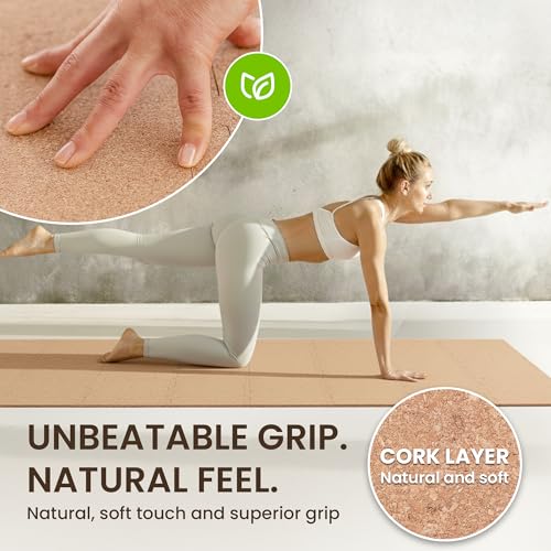 bemaxx Gym Mats Set - 18 pcs EVA Interlocking Foam Floor Tiles (12.6"x12.6"x0.4") 18sqft Protective Gym Flooring Sports Home Workout Exercise Mats Puzzle Garage Fitness Play-Room Pool Treadmill Bike - color: Cork, size: 18 Tiles | 18 sq ft