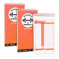 3-Pack Compact Gym Notebook & Workout Journal - 4x8 Inch Portable Fitness Log Book, 70 Sheets per Pad, Training Diary & Exercise Planner (3)