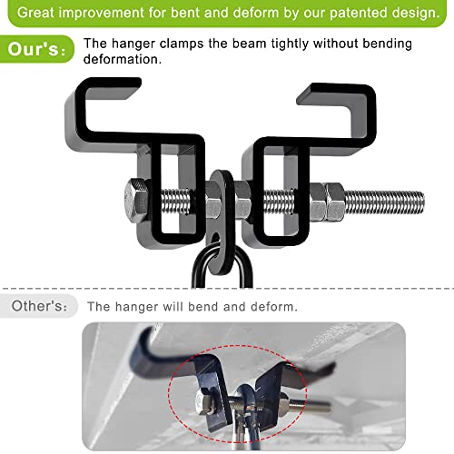 SELEWARE Heavy Duty Punching Bag Hanger and Beam Clamp for Boxing, Muay Thai, MMA - color: A. Beam Clamp with Carabiner (1 Pack)