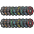 2" Bumper Plates Set Olympic Weight Plates for Barbell Strength Training | Papababe 2Inch Weights Plates Set, Floor Protective Plates, 20-600lbs Rubber Bumper Plates for Weightlifting, Bench Press - size: 550 LB SET, style: High Bounce
