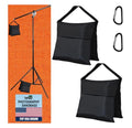Eurmax USA Photography Sand Weight Bags Heavy Duty Saddlebags for Photography Video Equipments, Backdrop Stand, Light Stand,Photo Tripod, Canopy Tent, Umbrella Base, Fishing Chair,Picnic Table 2-Pack - color: 2pcs-black, style: sand