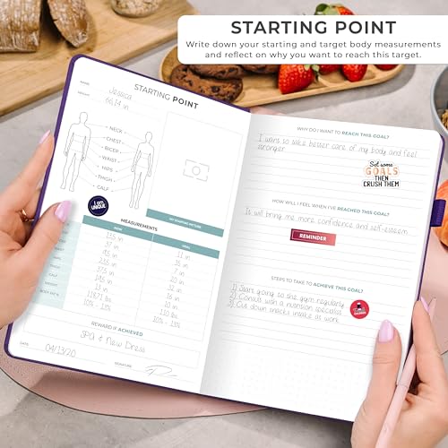 Clever Fox Weekly Meal Planner - Weekly & Daily Meal Prep Journal with Shopping and Grocery Lists for Menu Planning, Healthy Diet & Weight Loss Tracking, Lasts 1 Year, Undated, A5 - Purple - color: Purple