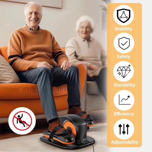 4 Pcs Pedal Straps, Leg Exerciser Foot Straps for Seniors, Anti-Slip Elastic Pedal Straps for Home Fitness, Pedal Exerciser Accessories for Low-Impact Workouts, Fitness Equipment