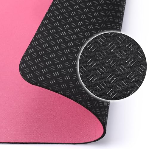 TOBWOLF Non-Slip Workout Mat for Ellipse Leg Exerciser, Ellipse Machine Mat, Exercise Mat for Under Desk Ellipticals, Suitable for Electric Seated Foot Pedal Exerciser, Stability & Floor Protection - color: Pink