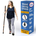 Handmade Wooden Walking Cane for Men Women Seniors with Genuine Leather Wrist Strap for Hiking, Walking and Outdoor Trekking - Made in USA - size: 48" - Medium Adult, style: Ole Hickory