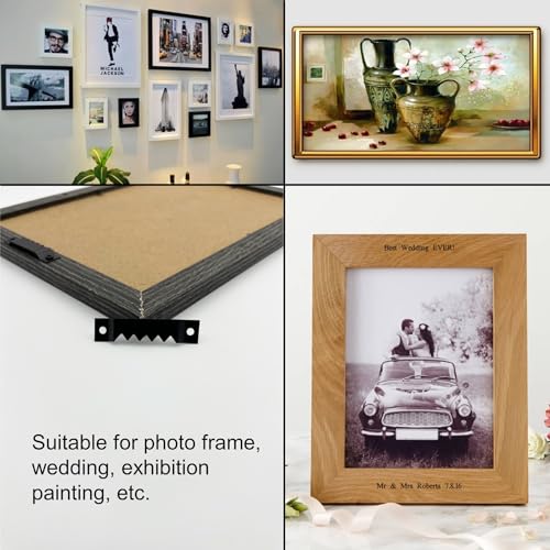 30 Pack Large Heavy Sawtooth Picture Hangers Steel Picture Hangers with Screws Picture Hang Solutions, for Hanging Clock Paintings Artwork Picture Frame Hook Photos (Black，Supports 50 lbs) - color: Large Black - 30 Pack