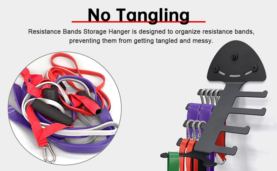 Exercise Resistance Band Rack, Resistance Bands Storage Hanger Gym Equipment Organizer Rack for Pull Up Bands, Multi-Purpose Gym Equipment Storage - color: Storage Rack 2 PCS