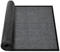 MYFAMIREA Commercial Floor Mat 3' x 5' Extra Large Front Door Industrial Rug Heavy Duty Brush Step Entrance Mat Weather Utility Rug with Non Slip Rubber Backing Low Profile for Entryway, Charcoal Grey - size: 3 x 5 Feet