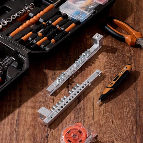 Relaxweex 2 Set Ground Bar Kit with 10 Terminal Positions and Ground Lug Bar Aluminum Grounding Lugs for Electrical Connections - size: 10 Terminal Positions