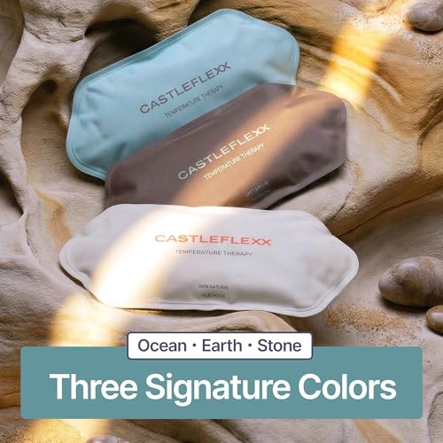 CastleFlexx Dual Hot & Cold Therapy Packs | Gel-Free, Flexible & Reusable for Neck, Shoulders, Joints & Muscles | Microwave & Freezer Safe | Ideal for Daily Relief - Ocean - color: Ocean