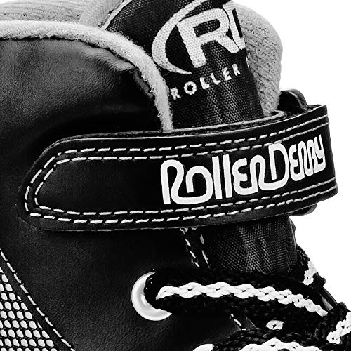Roller Derby Firestar Youth Skates for Girls, Boys, Beginners, Kids - color: Black/Gray, size: 1
