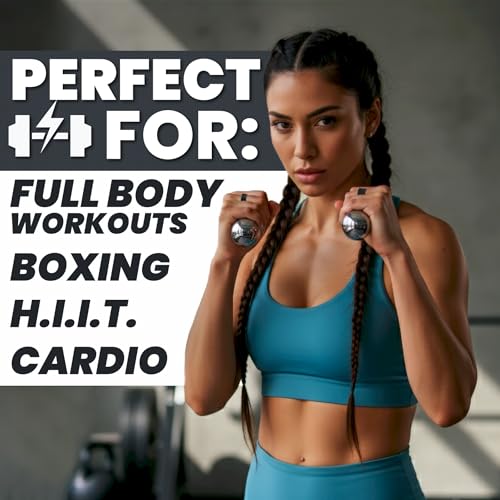 Synergee Cardio Hand Weights. Steel Hand Weights Dumbbell Set with Anti-Slip Silicone Finger Loop for Workout, Fitness, Training for Men and Women. Sold In Pairs. Available in 1lb, 1.5lb and 2lb Sets - color: 4LB Black