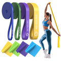 Exercise Bands，Set of 6 Resistance Bands for Working Out,Pull Up Bands Set,at Home Workout Equipment,Instruction Guide and Carry Bag Included - color: 5set（Blue+green+purple+yellow+red+4pcs Loop Bands）