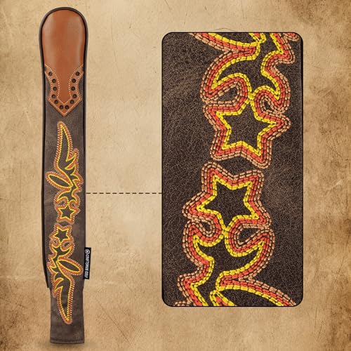 Craftsman Golf Cowboy Western Retro Brown Durable Golf Headcover Head Cover fits up to 460cc Driver for Fairway Wood Hybrids Rescue Putter Protector - style: Golf Alignment stick cover