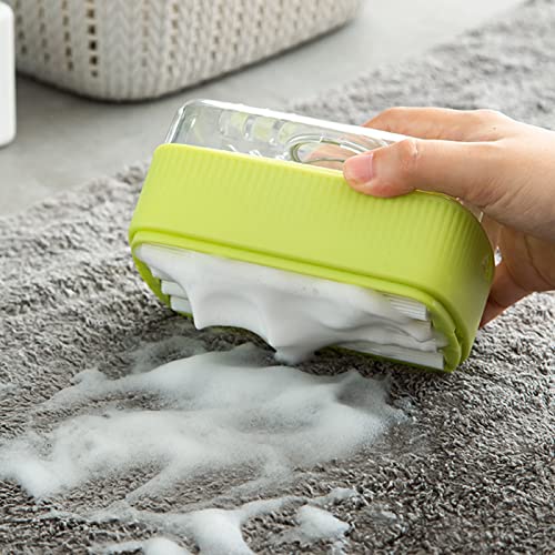 Multifunctional Foaming Soap Box for Soap Holder,Laundry Cleaning Brush | Portable Scrubbing Soap Dispenser Roller,Soap Cleaning Storage Foaming Box for Home Bathroom Kitchen - color: Green