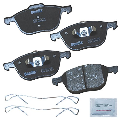 Bendix Priority1 CFC1044 Ceramic Front Brake Pads for Select Models Ford C-Max, EcoSport, Escape, Focus, Mazda 3, 3 Sport, 5, Volvo C30, C70, S40, V40, V40 Cross Country, V50 - style: CFC1044