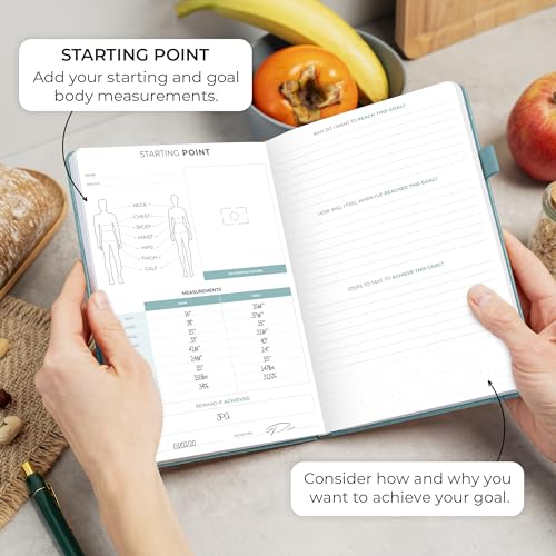 Clever Fox Food Journal - Daily Food Diary, Meal Planner to Track Calories & Nutrients, Weight Tracker Notebook, A5 (Aquamarine) - color: Aquamarine, size: A5 (5.8'' x 8.3'')