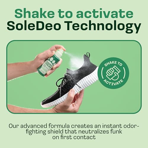 Shoe Deodorizer Spray for Gym Gear & Smelly Shoes Caused by Stinky Feet - Strong Odor Fighter for Sneakers, Boots, and Sandals - Fresh Smell, Refreshing Shoe Spritz 4oz (Eucalyptus Mint)