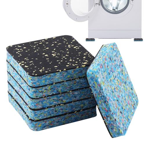 6Pcs Treadmill Mat Pads,Anti-Vibration Pads,4x4" High Density Rubber Shock Absorbing Washer Pads,Non-Skid Protector Mat,Reduc Noise,for Washing Machine Dryer Treadmill Compressor Furniture