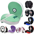 MRX Gel Tech Boxing Hook & Jab Pads MMA Focus Punching Mitts Training Thai Kick Strike Shield Curved Black/White - color: Sea Green