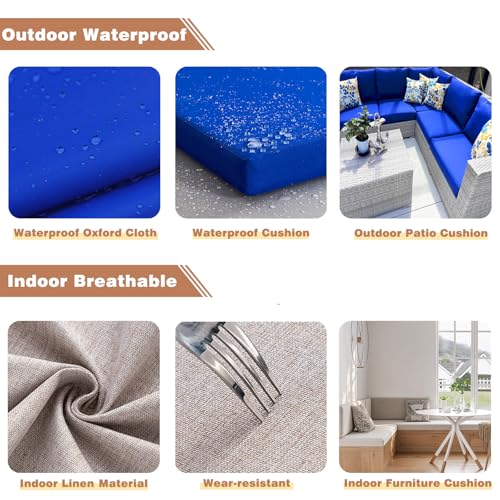 Custom Bench Cushions for Indoor Furniture, Personalized Size Non-Slip Bench Pads,75D Thickened Foam Furniture Seat Cushion for Indoor Bay Window,Sofa Renovation,Outdoor Garden Patio Cushion