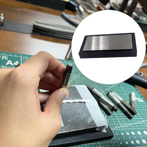 7.8"x4.2"Steel Bench Block Flat Anvil Jewelers Tool with Tough Rubber Block,Jewelry Stamping Hammer, Jewelry Metal Stamping Tools for Jewelry Making & Metal Stamping (Rectangle)