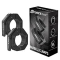 Quick Release Olympic Barbell Collars 2" (Pair) - Non-Slip Weightlifting Barbell Clips for Secure Powerlifting, Home & Gym - High-Strength Metal Bar Clamps - style: NO-MAG BLACK