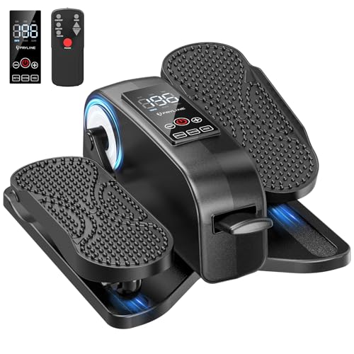 Under Desk Elliptical Machine for Senior Mini Elliptical Leg Exerciser with Remote Quiet Portable Electric Seated Foot Pedal Exerciser for Home Office - size: Poratable