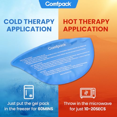 Comfpack Face Ice Pack Wrap for TMJ Relief with 4 Reusable Hot Cold Gel Packs, Wisdom Teeth Ice Pack Head Wrap for Tonsillectomy, Tooth Extraction & Teeth Removed, Oral Surgery, Cosmetic Injection - color: Blue