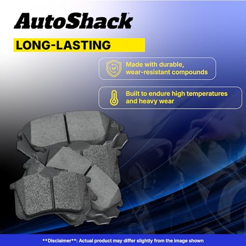 AutoShack Rear Ceramic Brake Pad Set for Ford, Focus 2012-2018 EcoSport 2018-2022 C-Max 2013-2018, FWD AWD L3 1.0L L4 2.0L - style: Ceramic Brake Pad